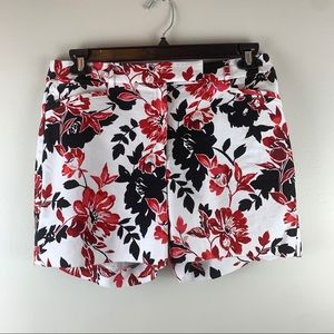 White House Black Market Floral 5" short size 12